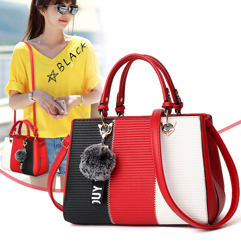 Women Hairball Ornaments Totes Patchwork Handbag Party Purse Ladies Messenger Crossbody Shoulder Bags Women Handbags Women Hairball Ornaments Totes Patchwork Handbag Party Purse Ladies Messenger Crossbody Shoulder Bags Women Handbags